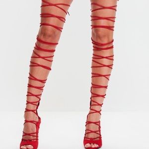 Laced up Rihanna heels never worn